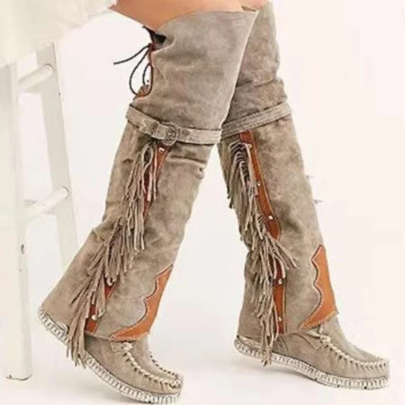Ethnic Fashion For Women - Модные женские сапоги до колена в