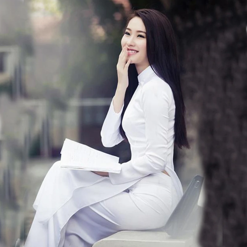 Ao Dai Vietnam Dress - Ao Dai Вьетнамское платье женское традиционное