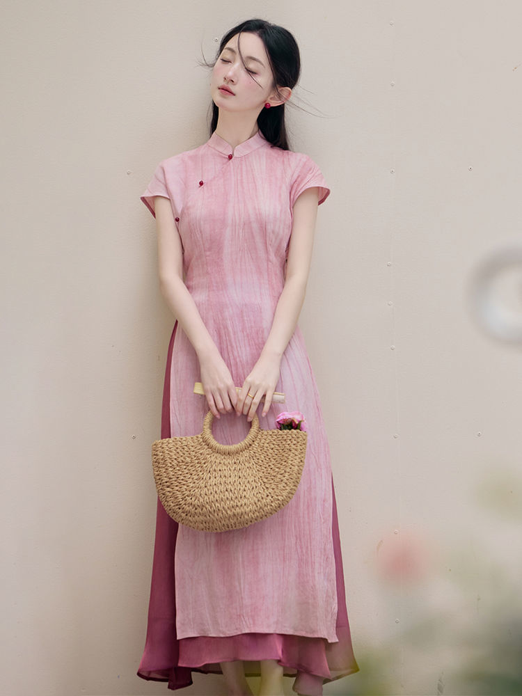 Женское винтажное платье-Ципао – обзор и цена Ao Dai Vietnam Dress