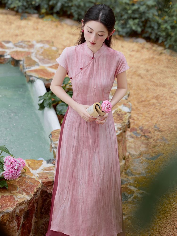 Женское винтажное платье-Ципао – обзор и цена Ao Dai Vietnam Dress