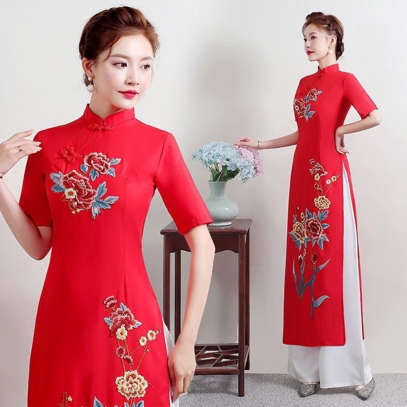 Летний женский традиционный вь – обзор и цена Ao Dai Vietnam Dress