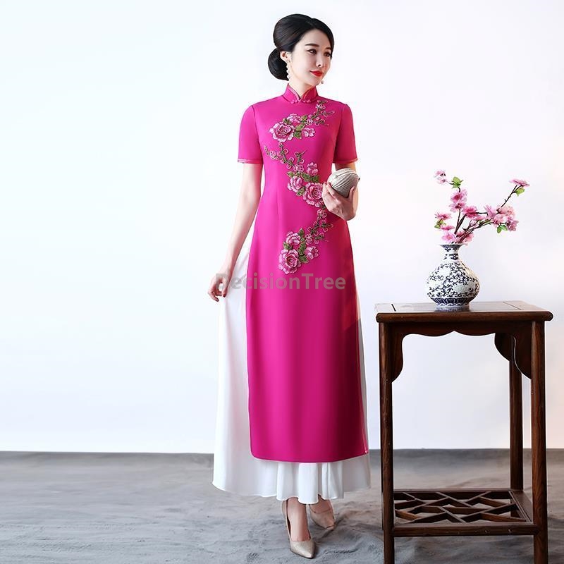 Новое повседневное платье-ципа – обзор и цена Ao Dai Vietnam Dress